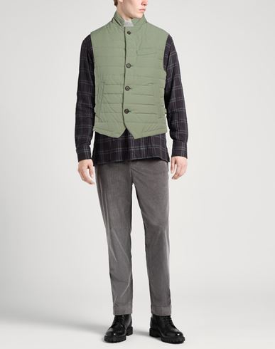 Platinum Man Vest Sage green Size 44 Cotton, Polyester