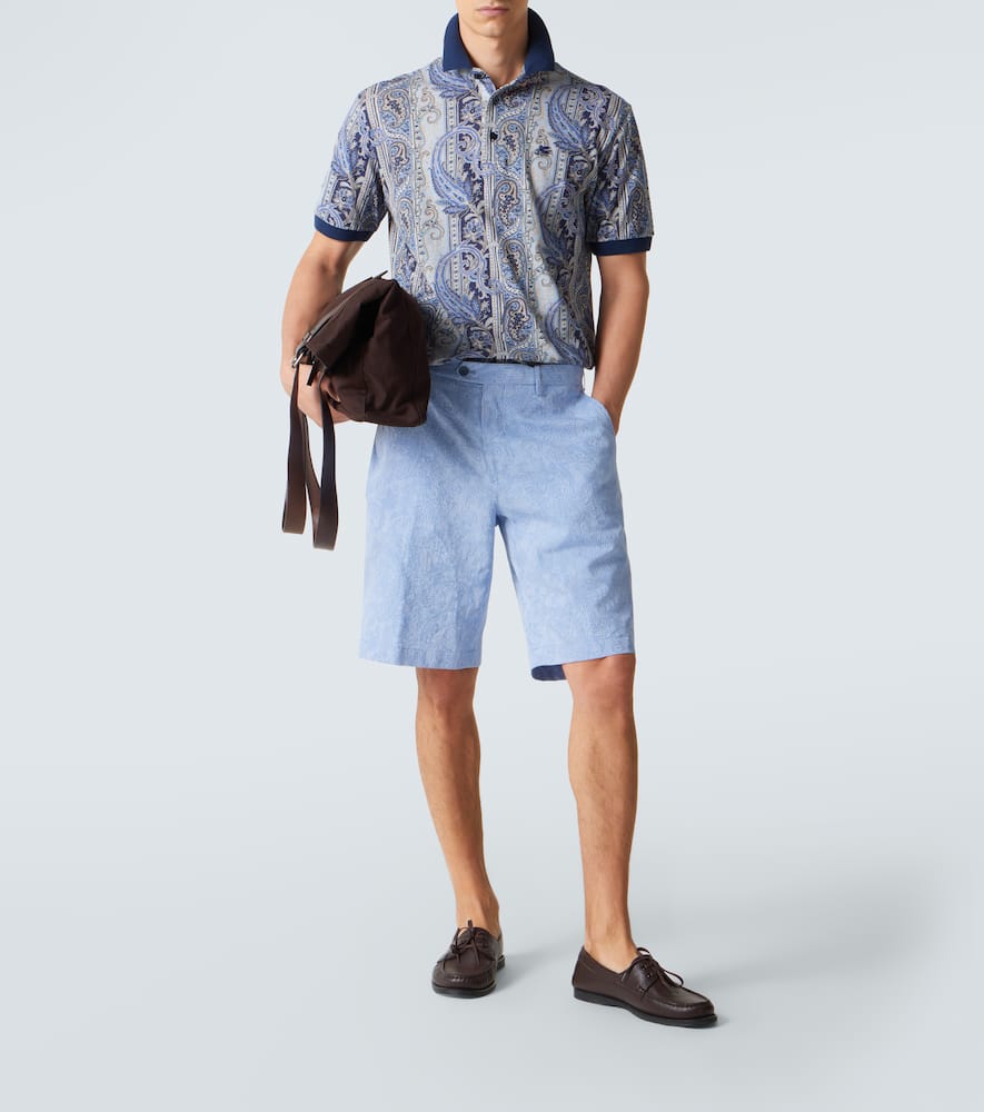 Paisley cotton Bermuda shorts