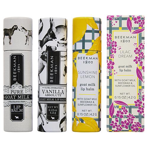 Goat Milk 4-Piece Assorted Lip Balm Collection