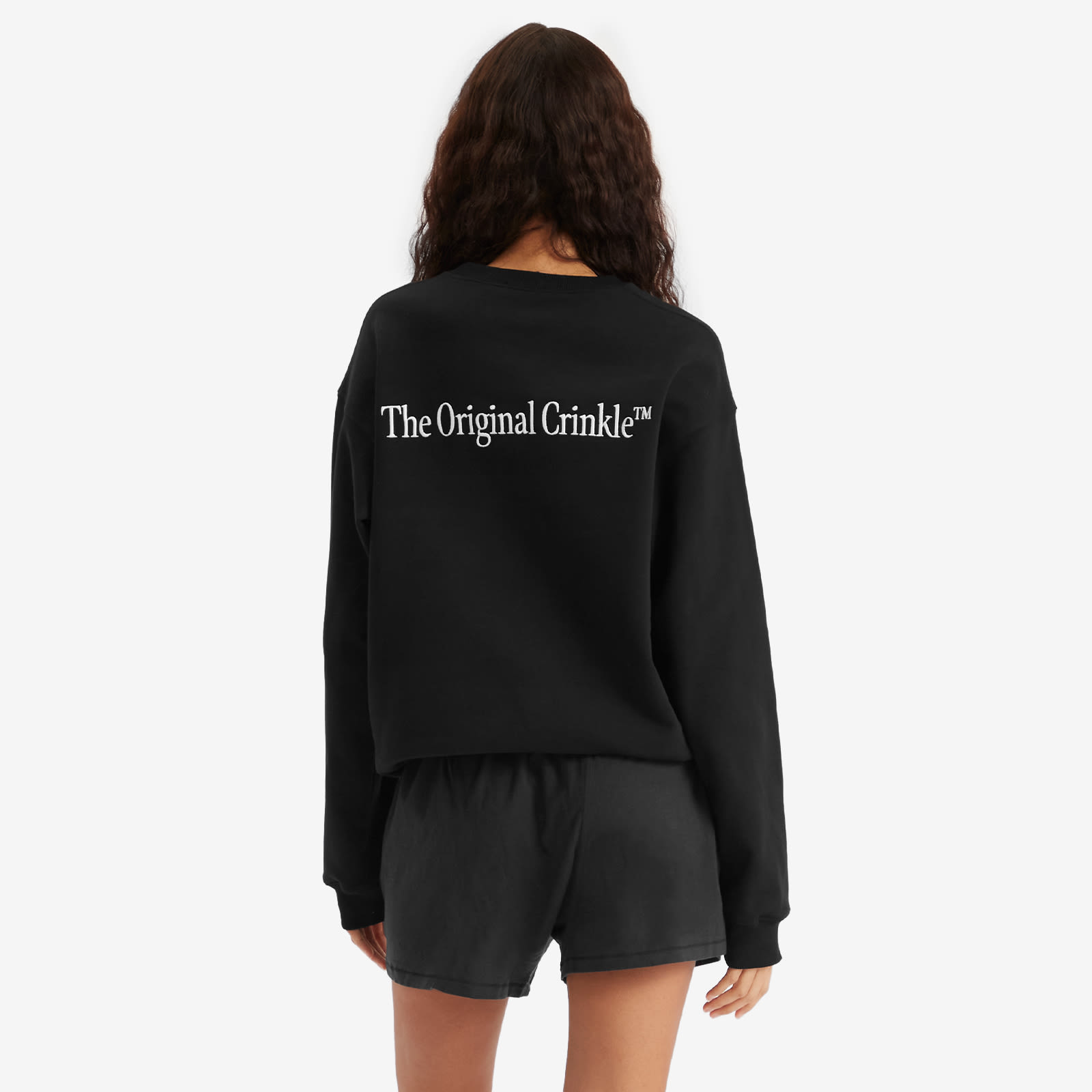 Hunza G Women's 80s Logo Embroidered Sweater in Black
