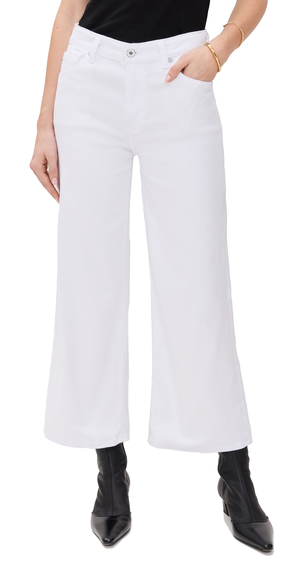 Saige Wide Leg Crop Jeans GALLERY WHITE