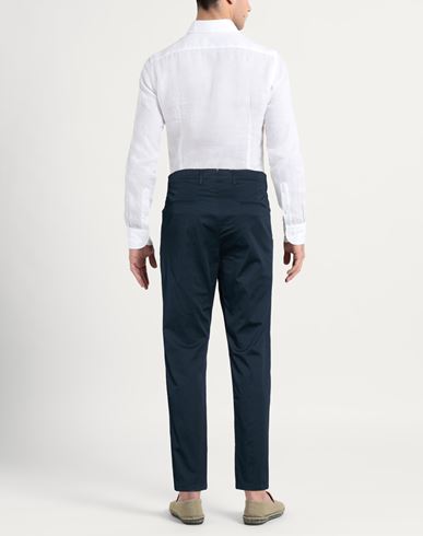 Man Pants Navy Size 36 Cotton, Elastane