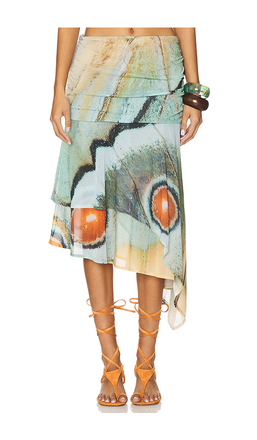 Feners Festa Skirt Marbre in Baby Blue. L. Also in S, XS