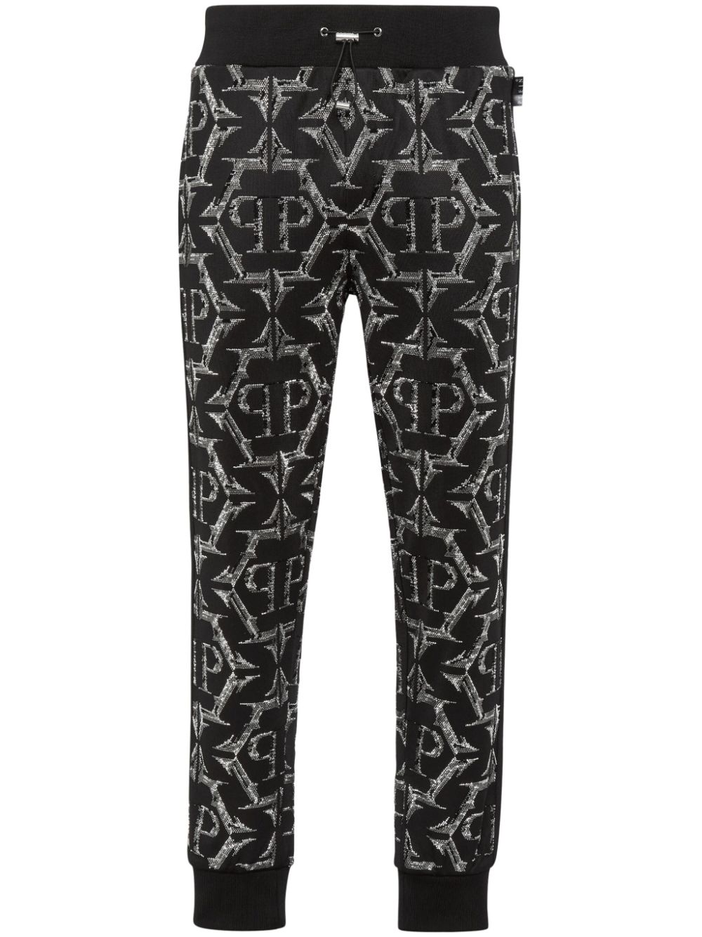 Logo-print cotton track pants - Black