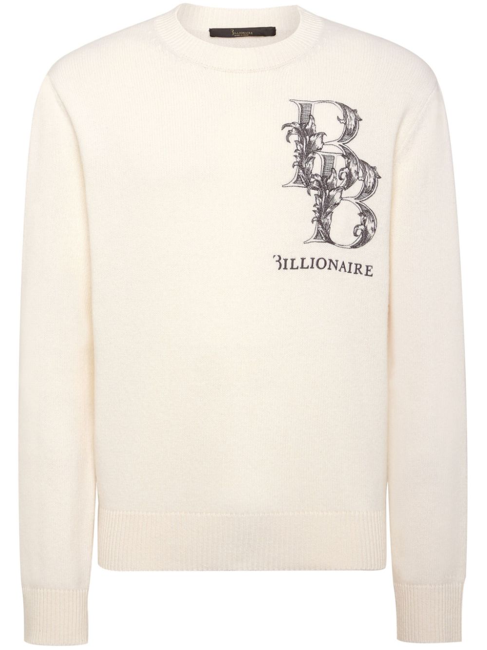 Monogram-print jumper - Black