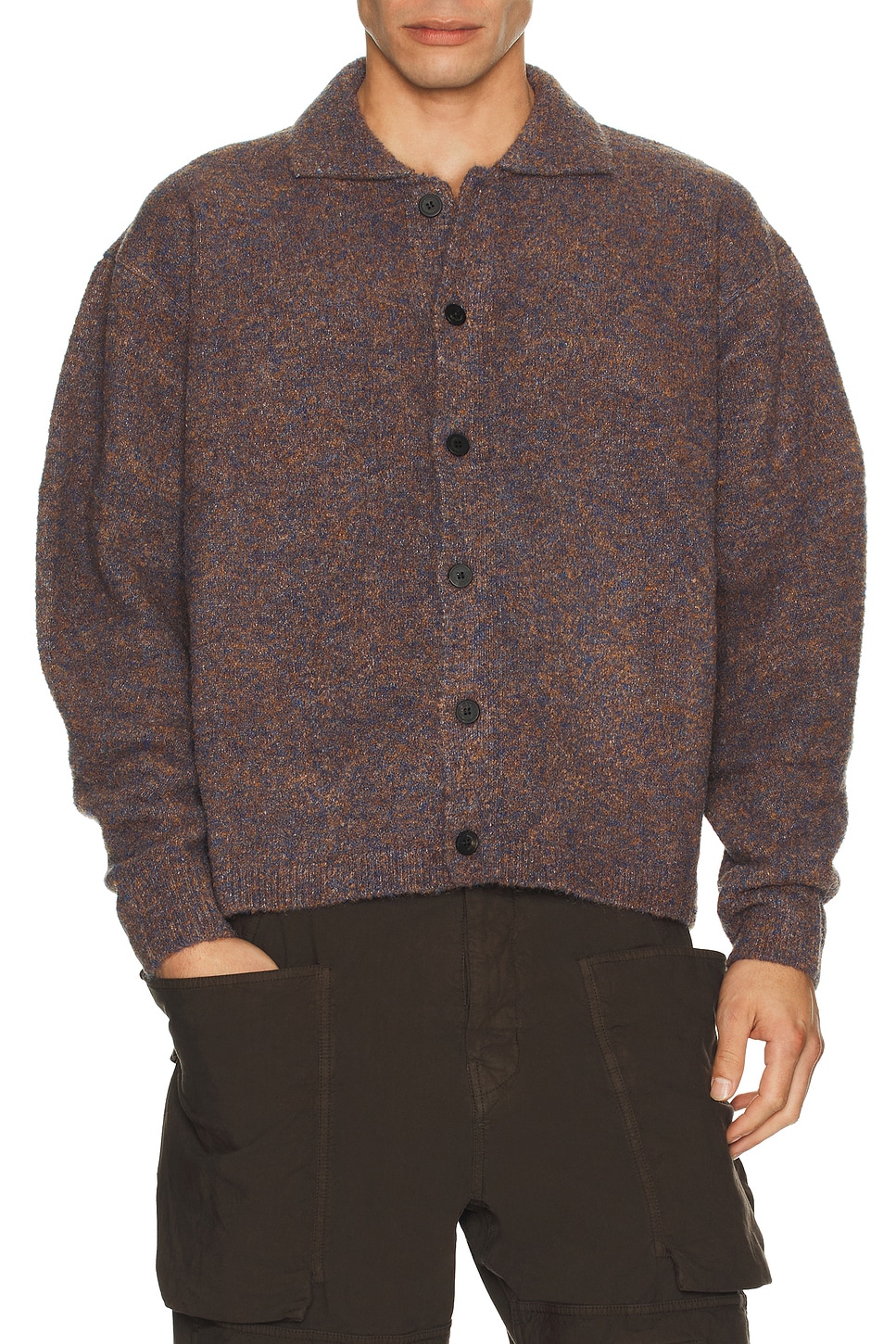 Le17Septembre Boucle Button Down Cardigan in Purple. 52. Also
