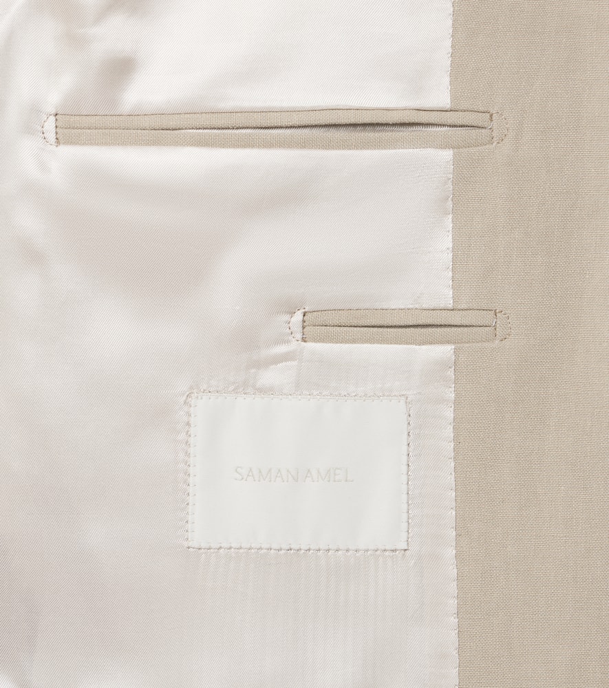 Single-breasted linen suit jacket