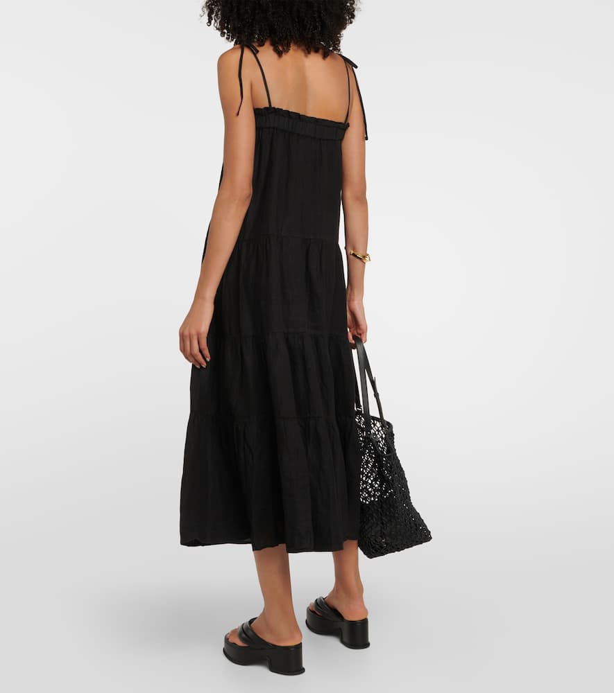 Charlie tiered linen maxi dress