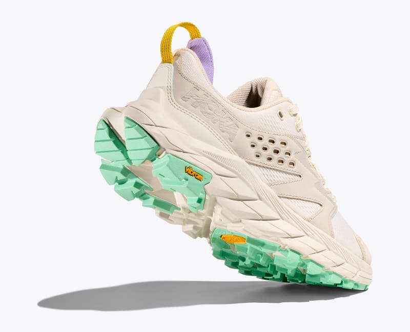 HOKA Women's Anacapa Breeze Low Shoes in Alabaster/Mint Fluorite