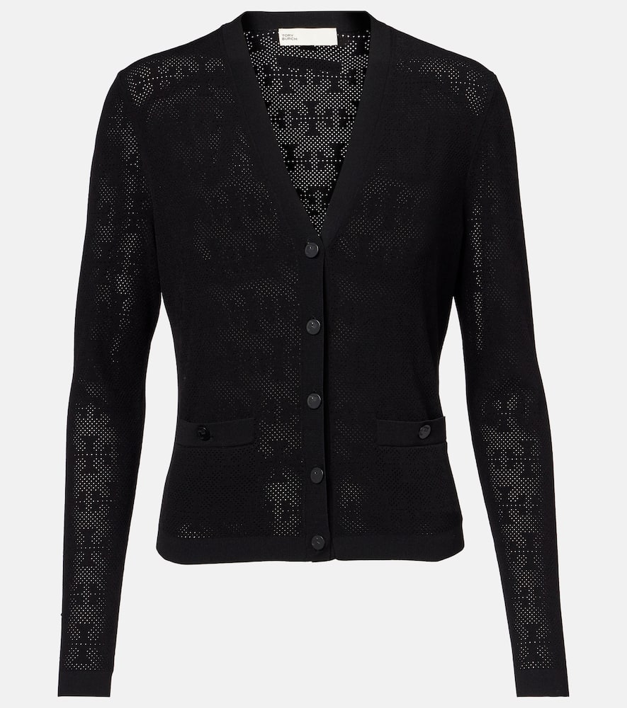 Tory Burch T Monogram jacquard cardigan