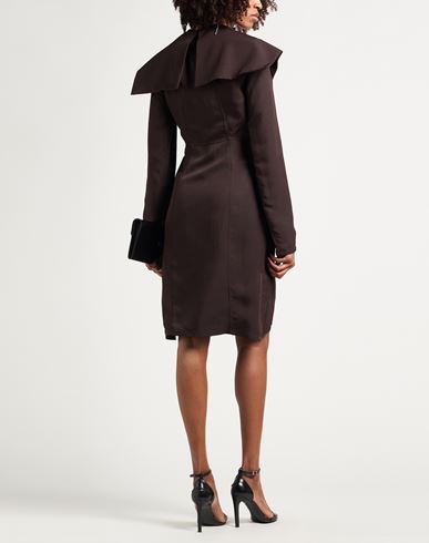 Woman Midi dress Dark brown Size 4 Viscose, Silk