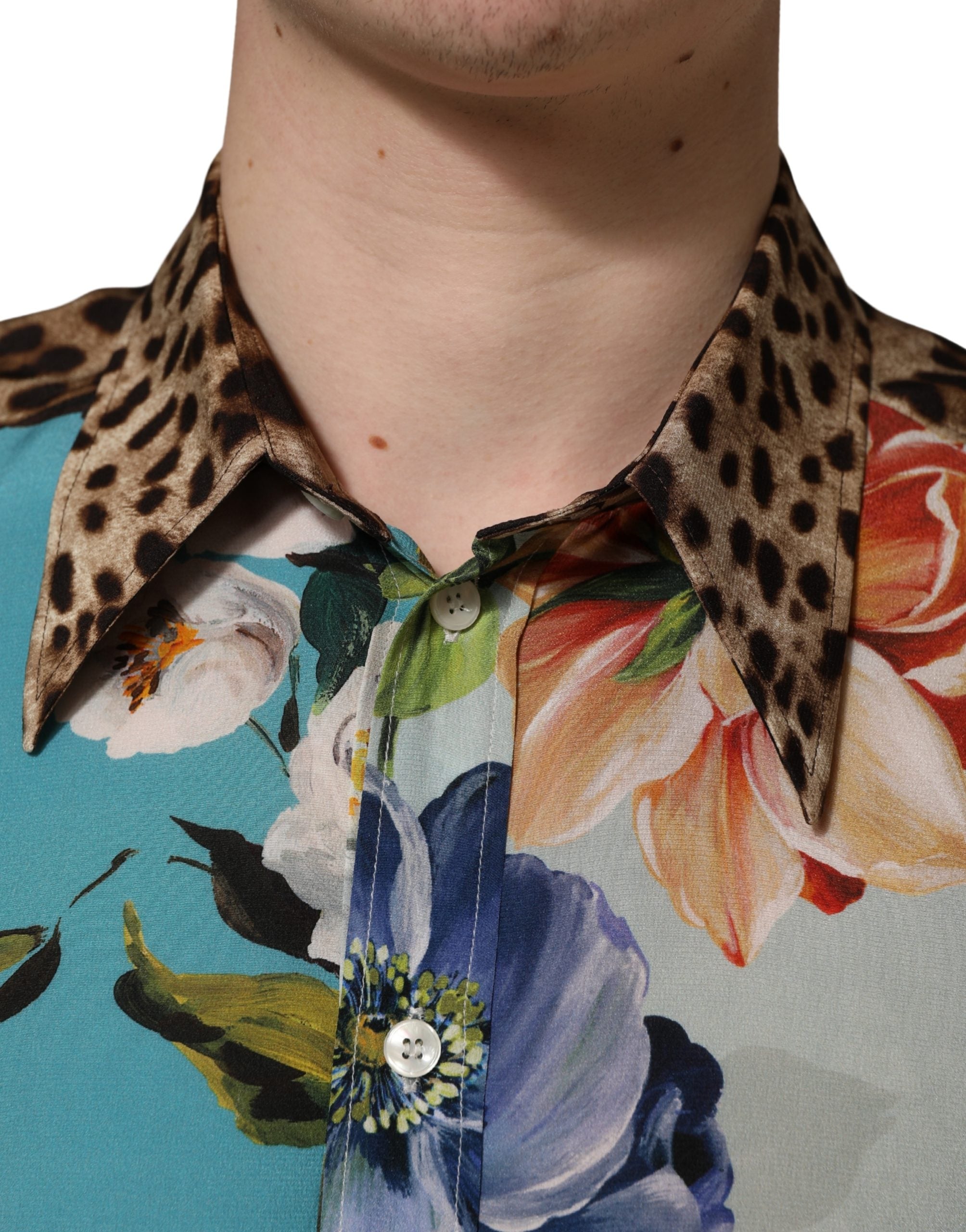 Floral Animal Print Shirt — Multicolor