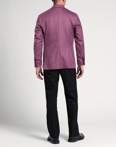 Man Blazer Purple Size 36 Virgin Wool, Silk, Cashmere, Elastane