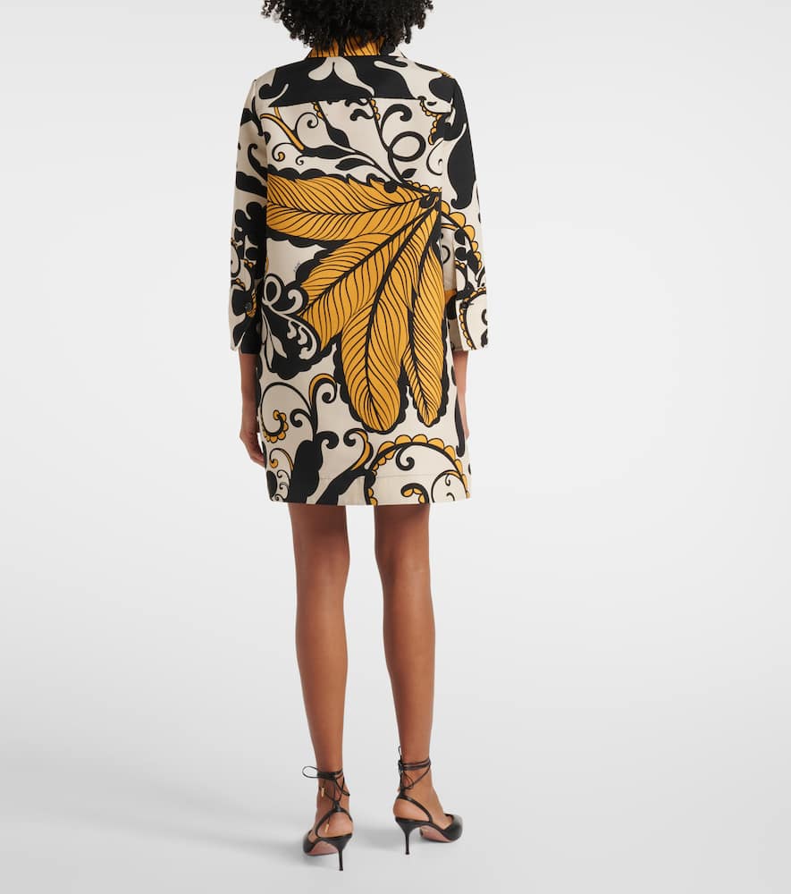 Artemis floral wool-blend minidress