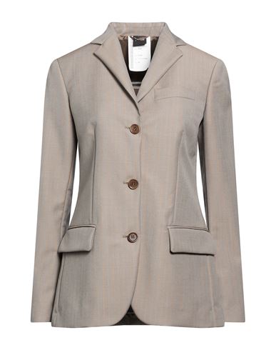 Woman Blazer Taupe Size 4 Superkid mohair, Wool