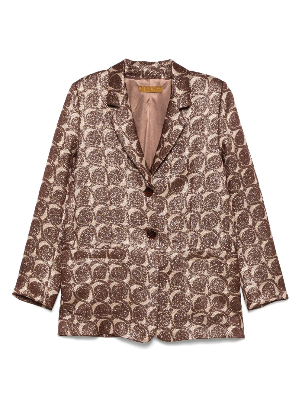 Single-breasted blazer - Brown