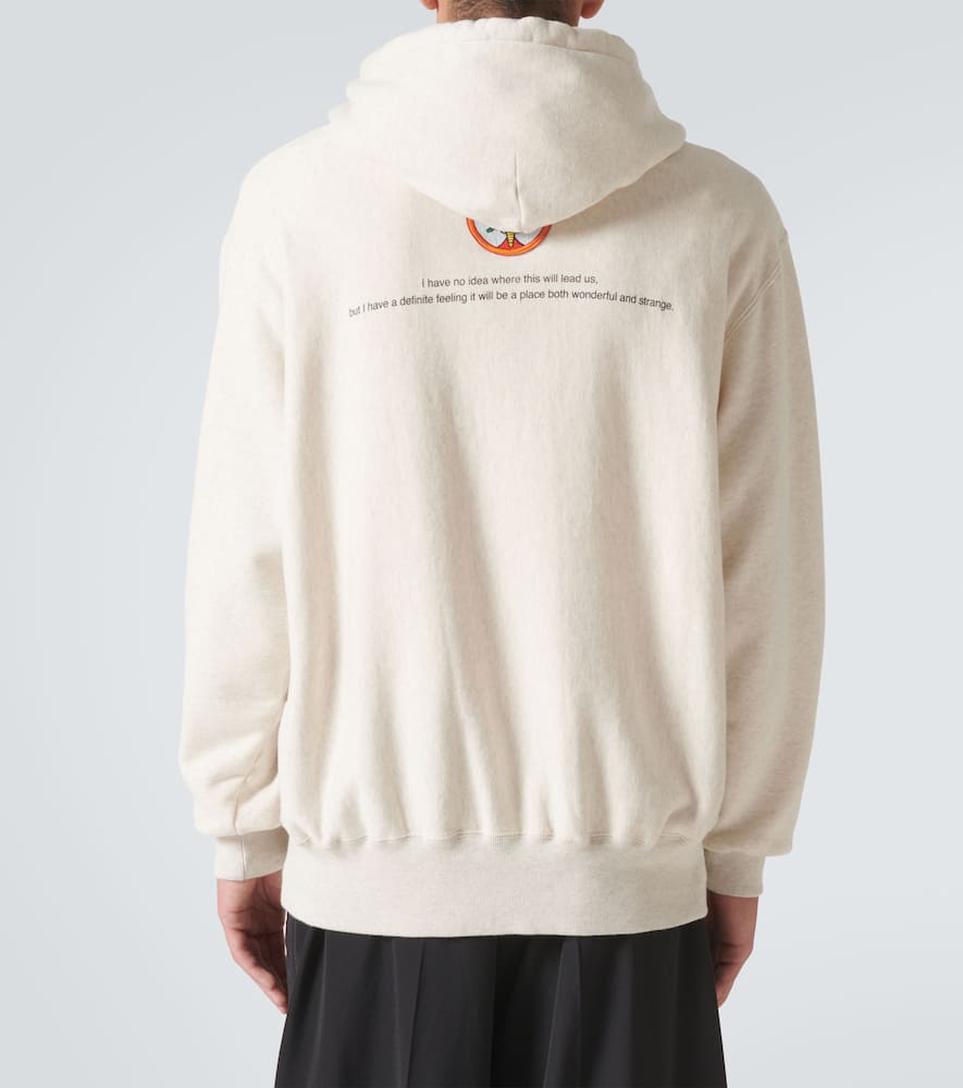 Printed cotton hoodie