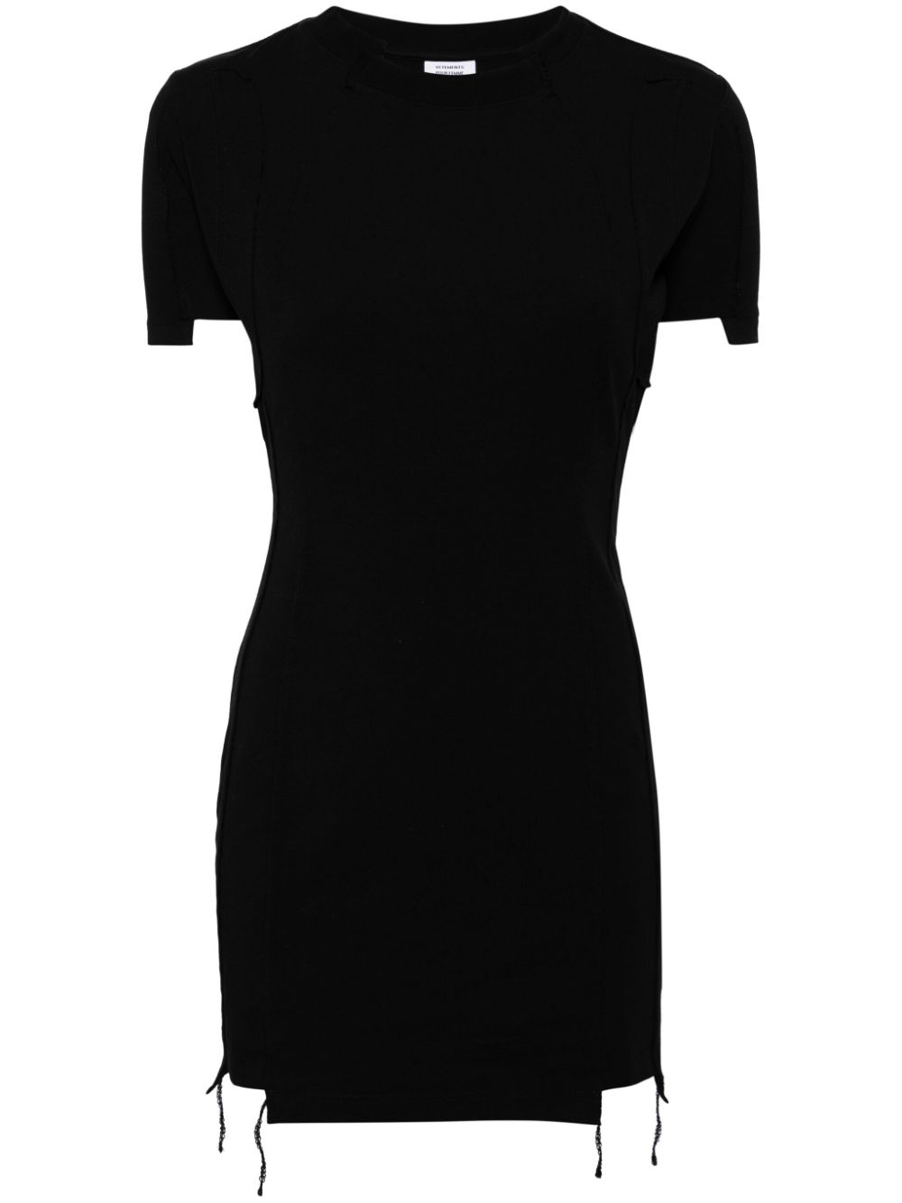 Cut-out short-sleeve minidress - Black