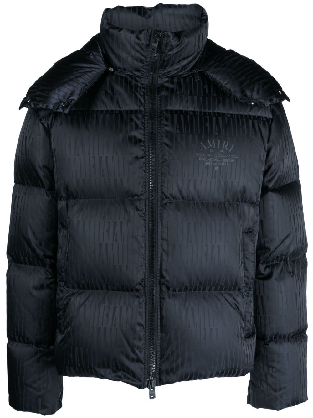 Logo-print padded jacket - Black