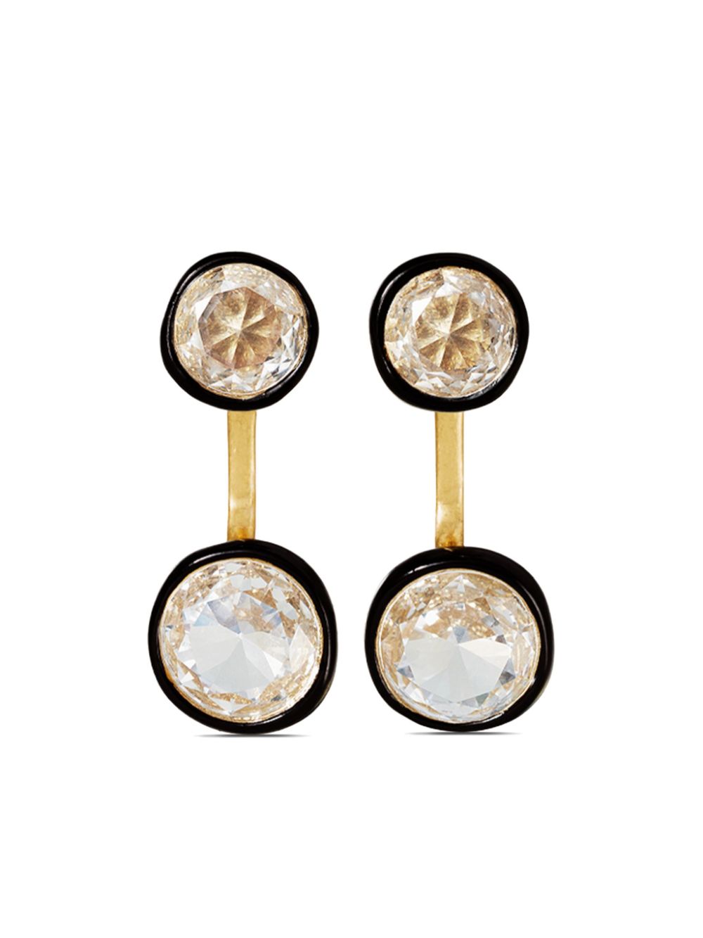 Diamond Girl float earrings - Black