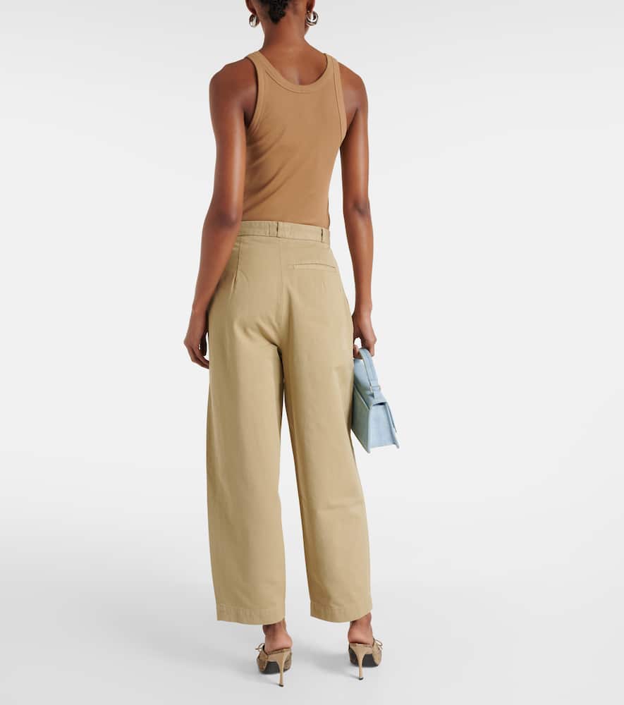 Agolde Becker wide-leg cotton twill chinos