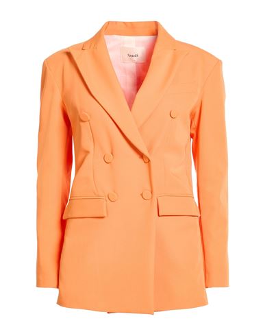 Woman Blazer Orange Size 8 Polyester, Viscose, Elastane