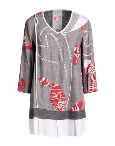 Woman Top Grey Size 8 Viscose, Cotton, Elastane, Polyester, Nylon