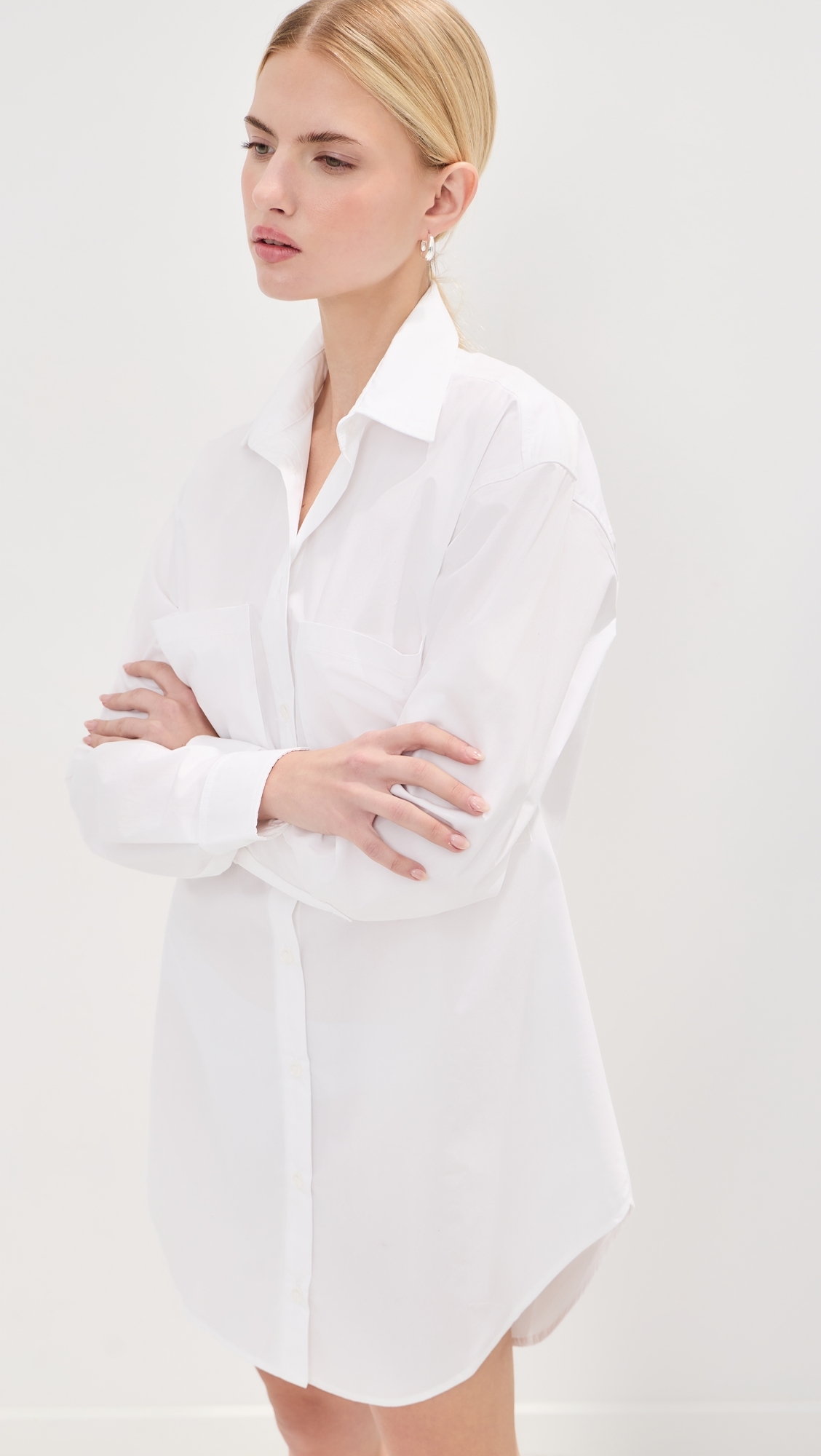 Francesca Shirt Dress White
