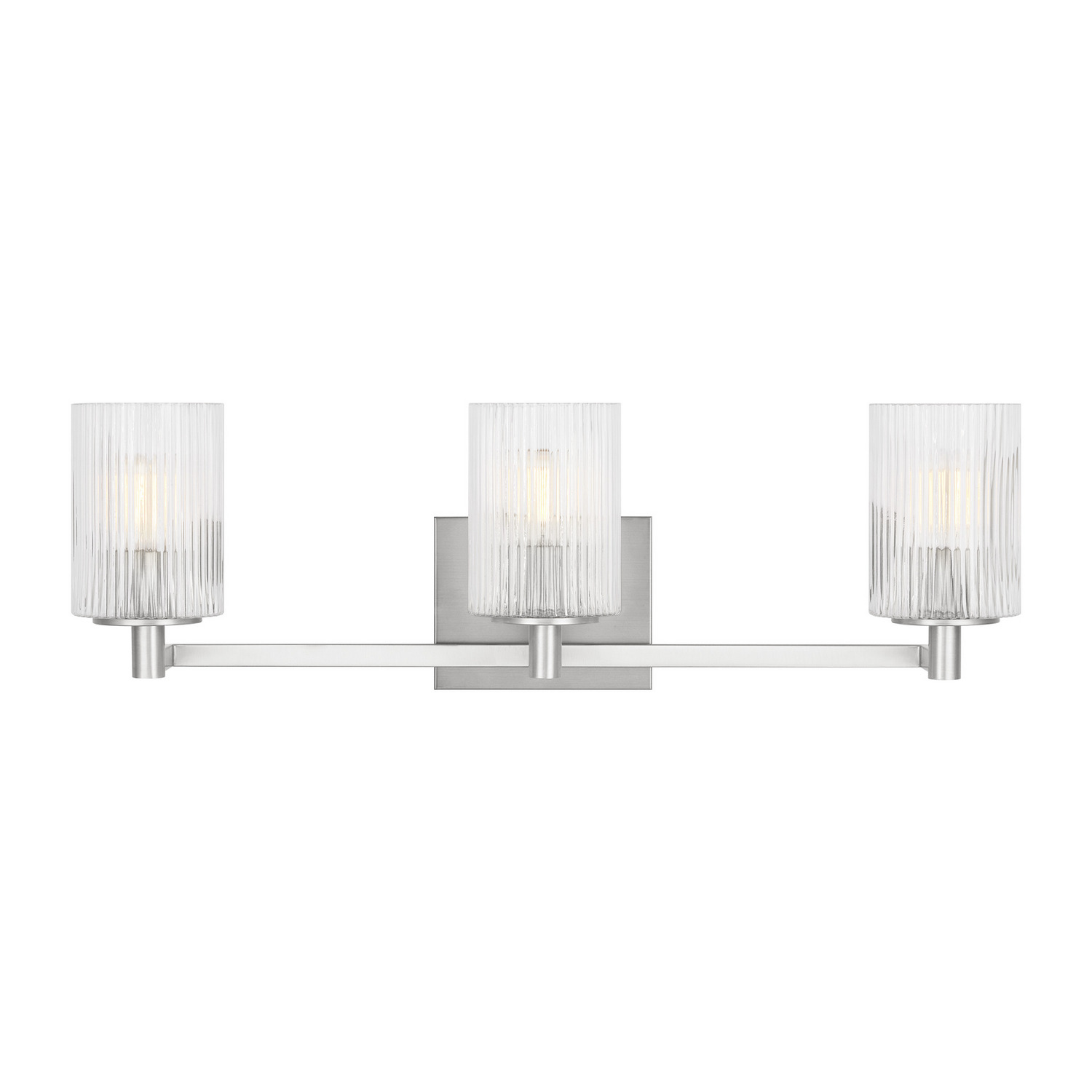 Brushed Steel Wall Bathroom Vanity Light from the Lando Collection
