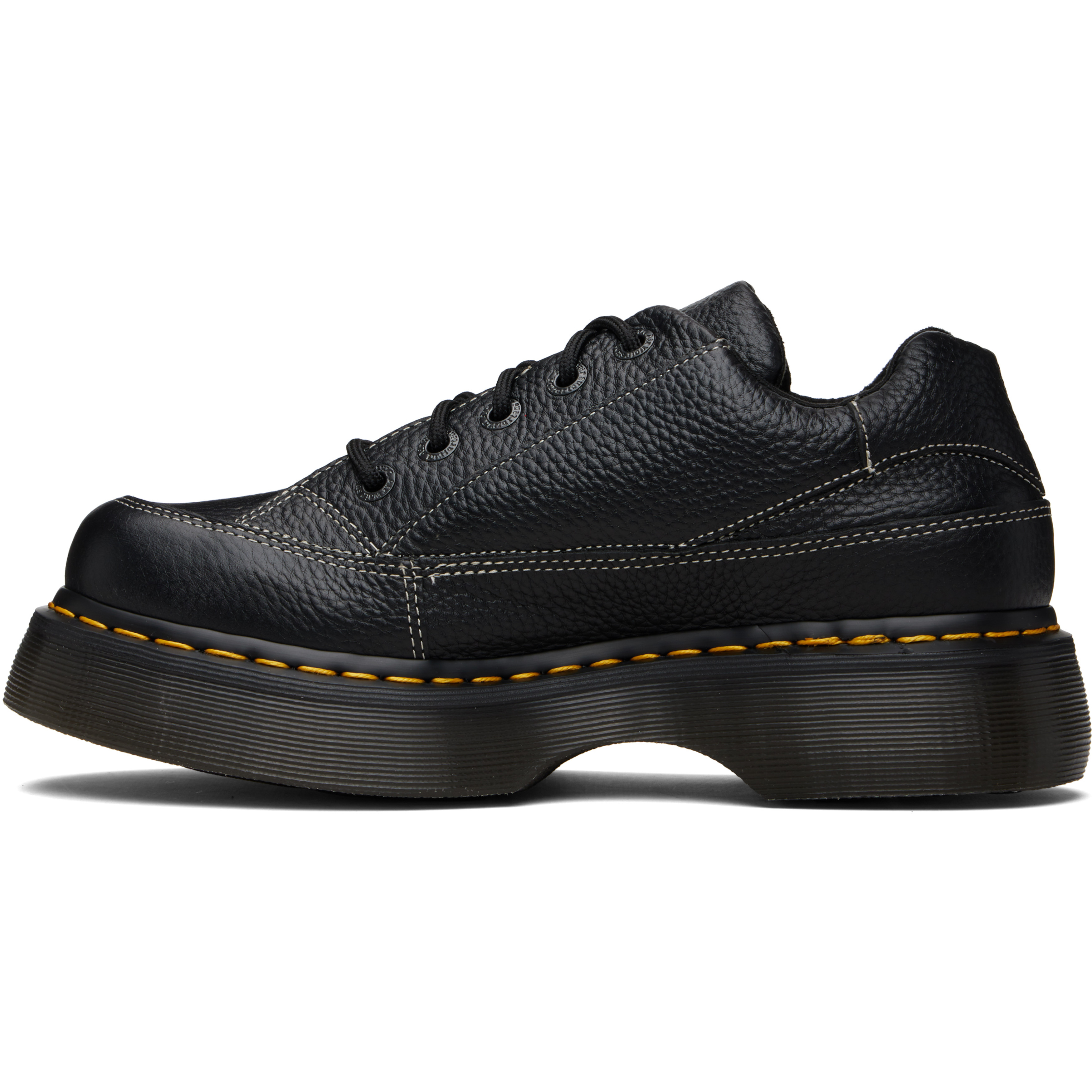 Black Buzz 5-Eye Milled Nappa Leather Derbys