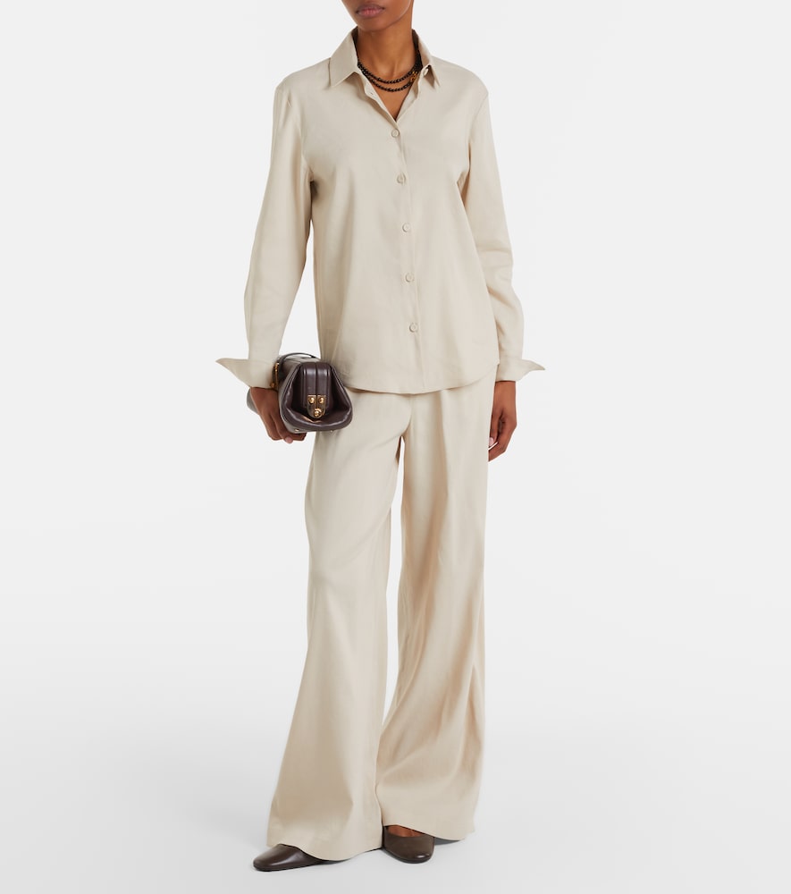 Badesse linen-blend shirt