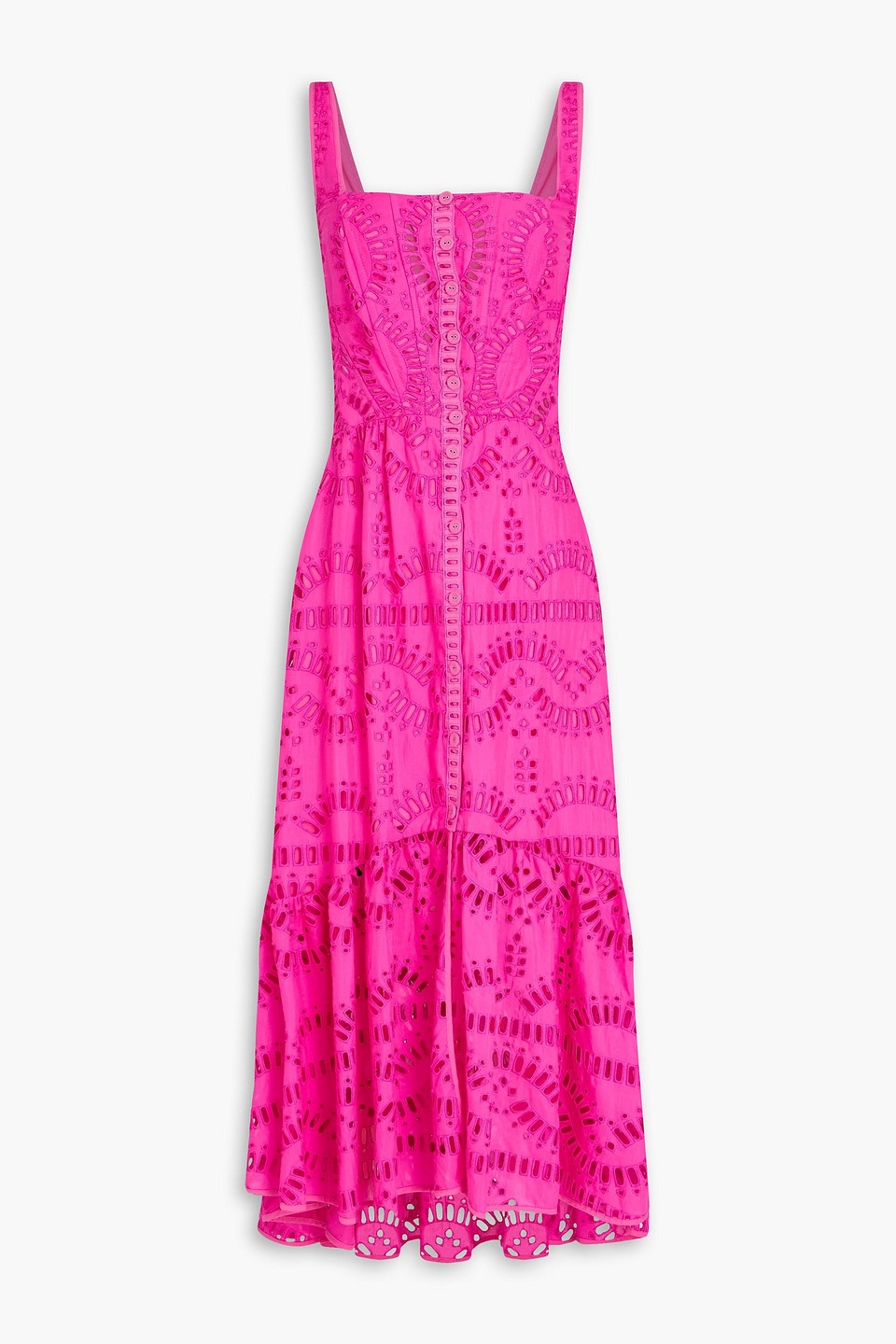 Nyssi broderie anglaise midi dress - Pink - S