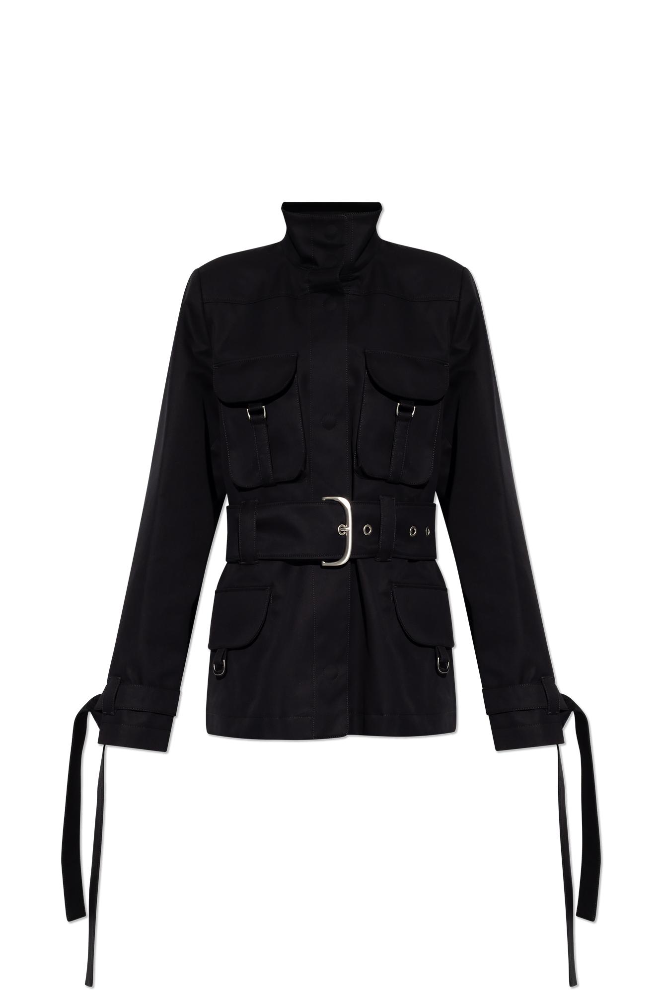 Belted-waist jacket - Black