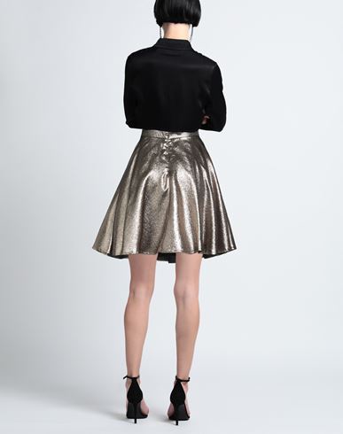 Woman Mini skirt Gold Size 4 Polyester, Acetate, Viscose, Textile fibers