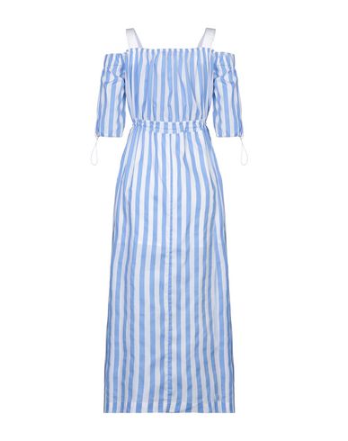 Woman Midi dress Sky blue Size 4 Cotton, Elastane