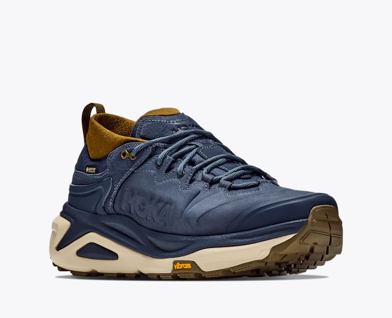 HOKA Men's Kaha 3 Low GTX Shoes in Varsity Navy/Barley Flour