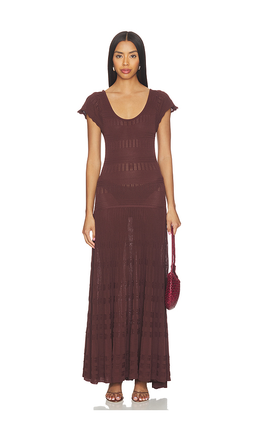 Solid & Striped The Belle Dress in Brown. L. Also in M, S