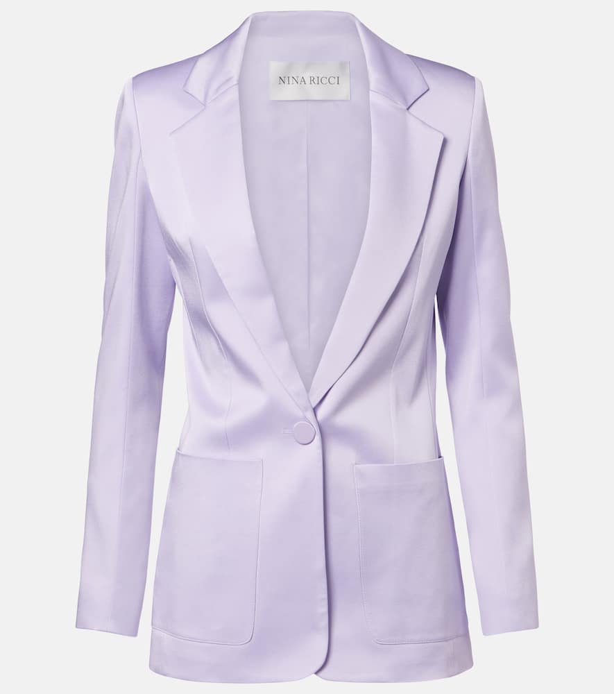 Crêpe satin blazer