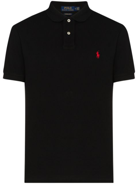 Embroidered-logo polo shirt