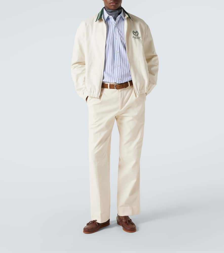 Cotton and cashmere bomber jacket