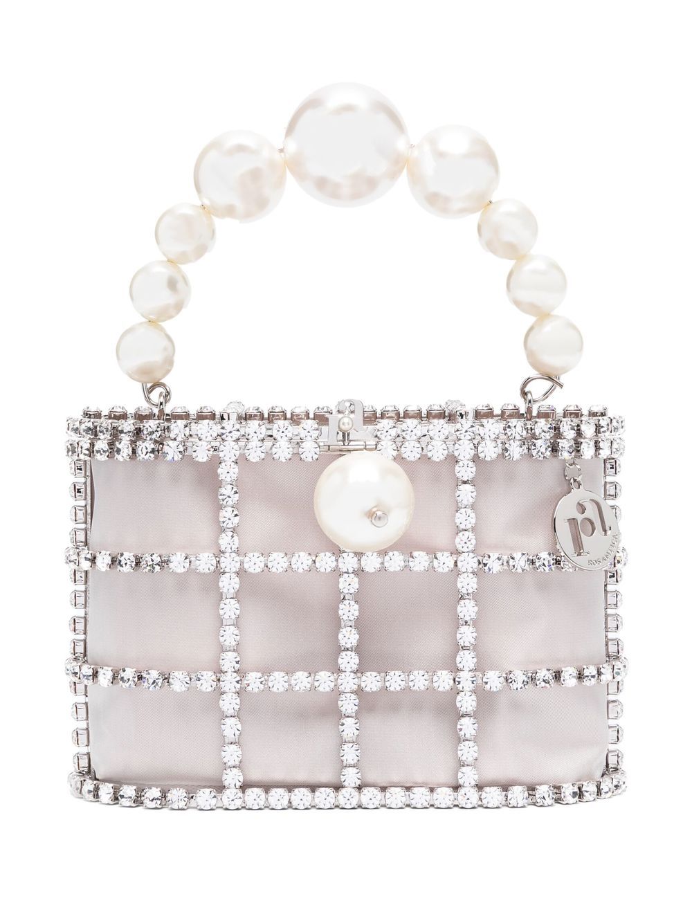 Holli crystal-embellished mini bag - Silver