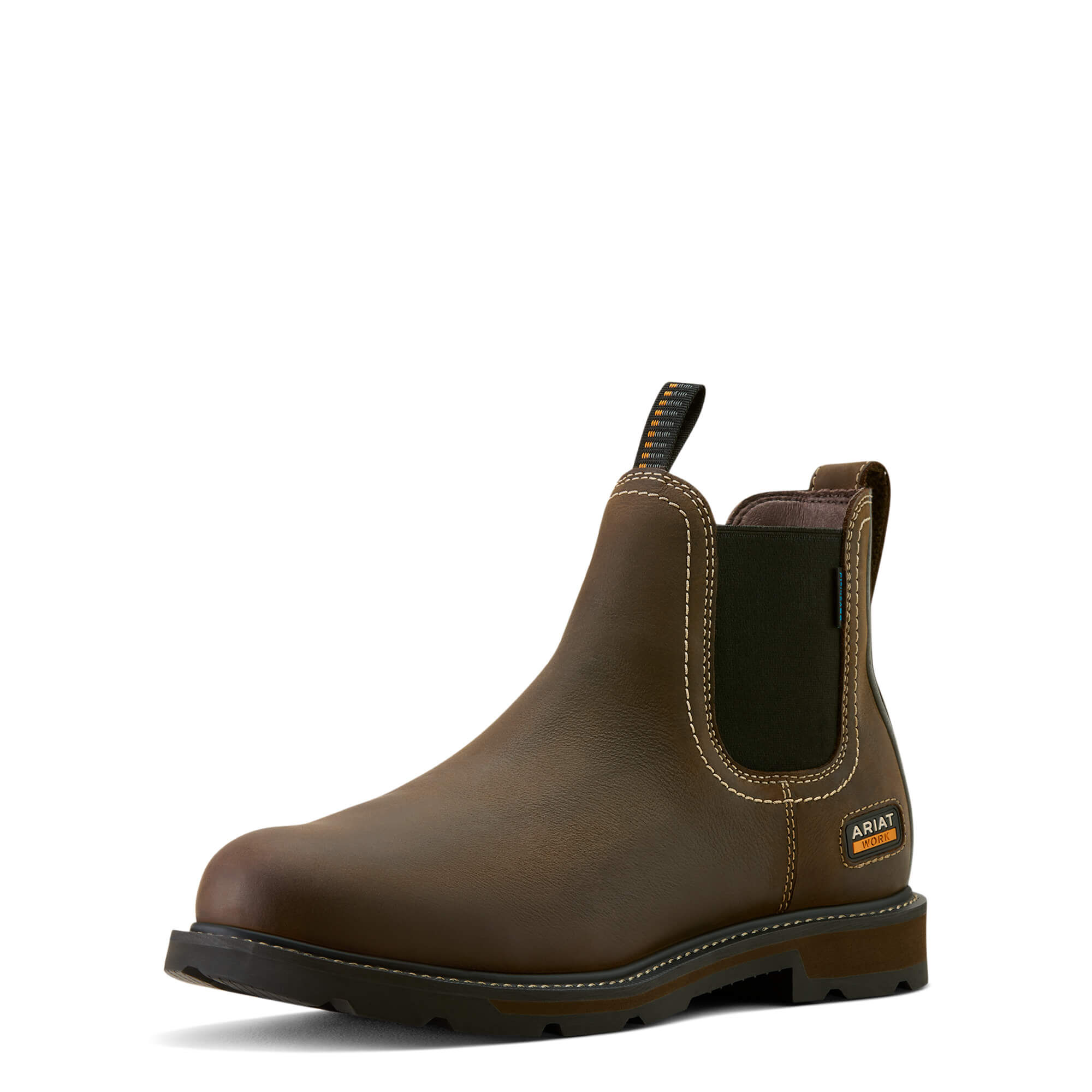 Men's Groundbreaker Chelsea Waterproof Soft Toe Work Boots in Dark Brown, D Medium Width, Size 7, by