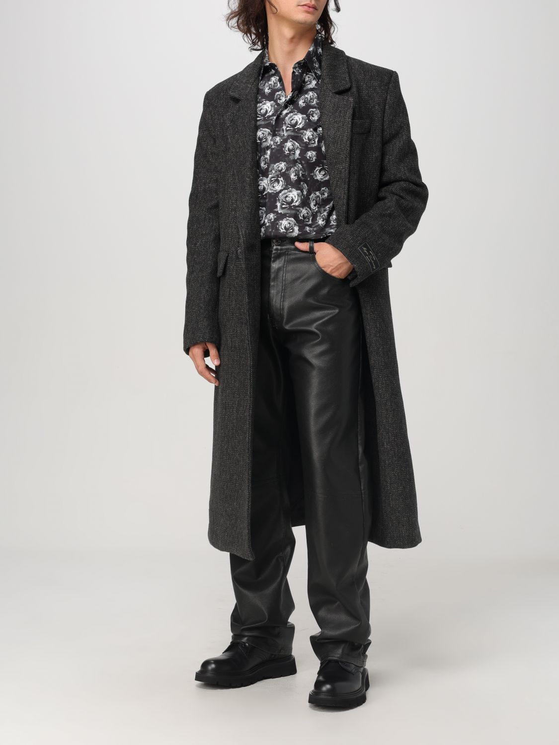 Double-breasted coat - Black