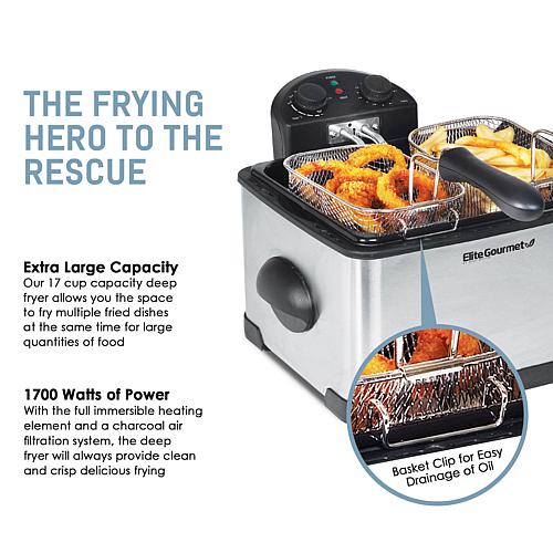 Platinum 4-quart Dual Deep Fryer with