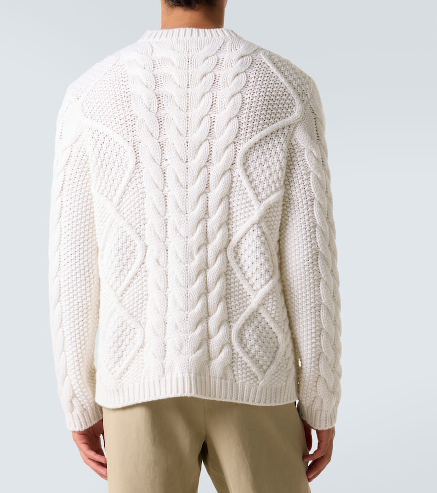 Cable-knit cashmere sweater