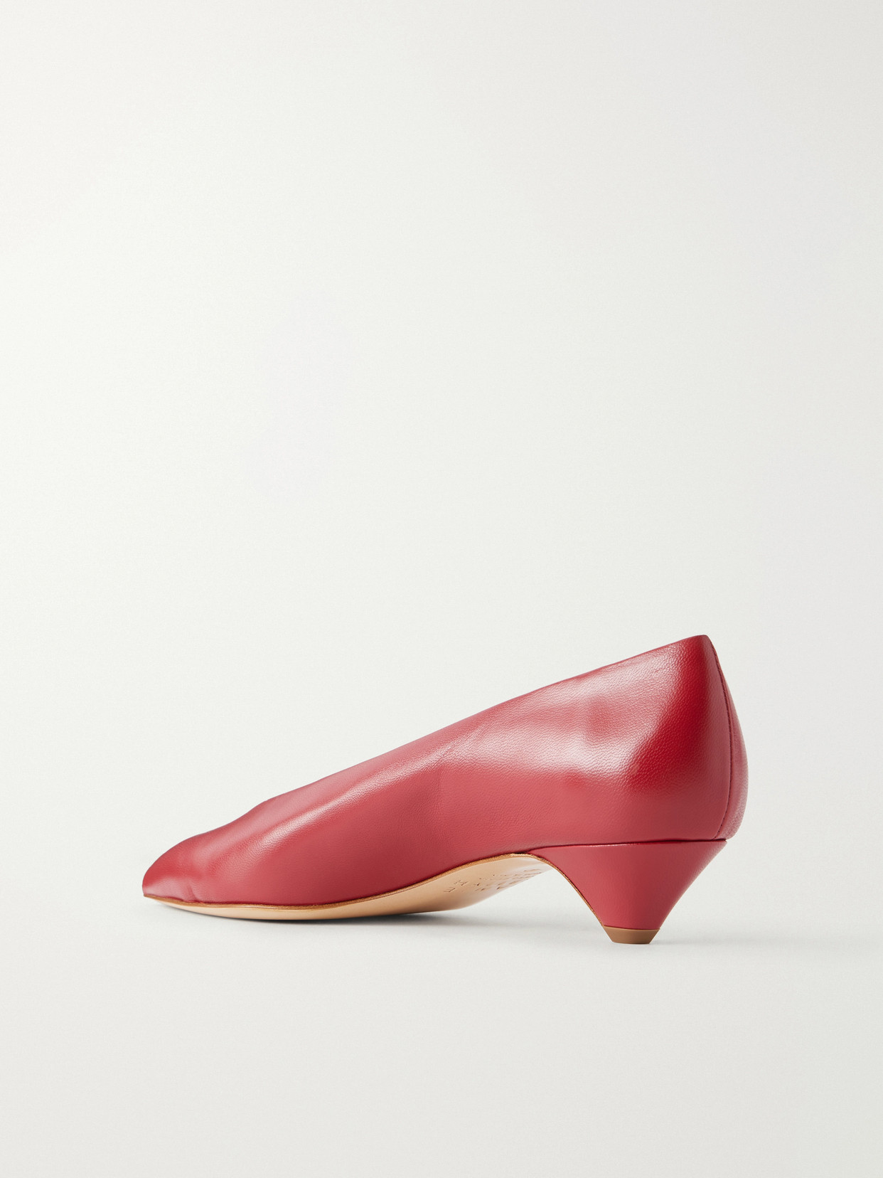 The Trap Leather Pumps - Red