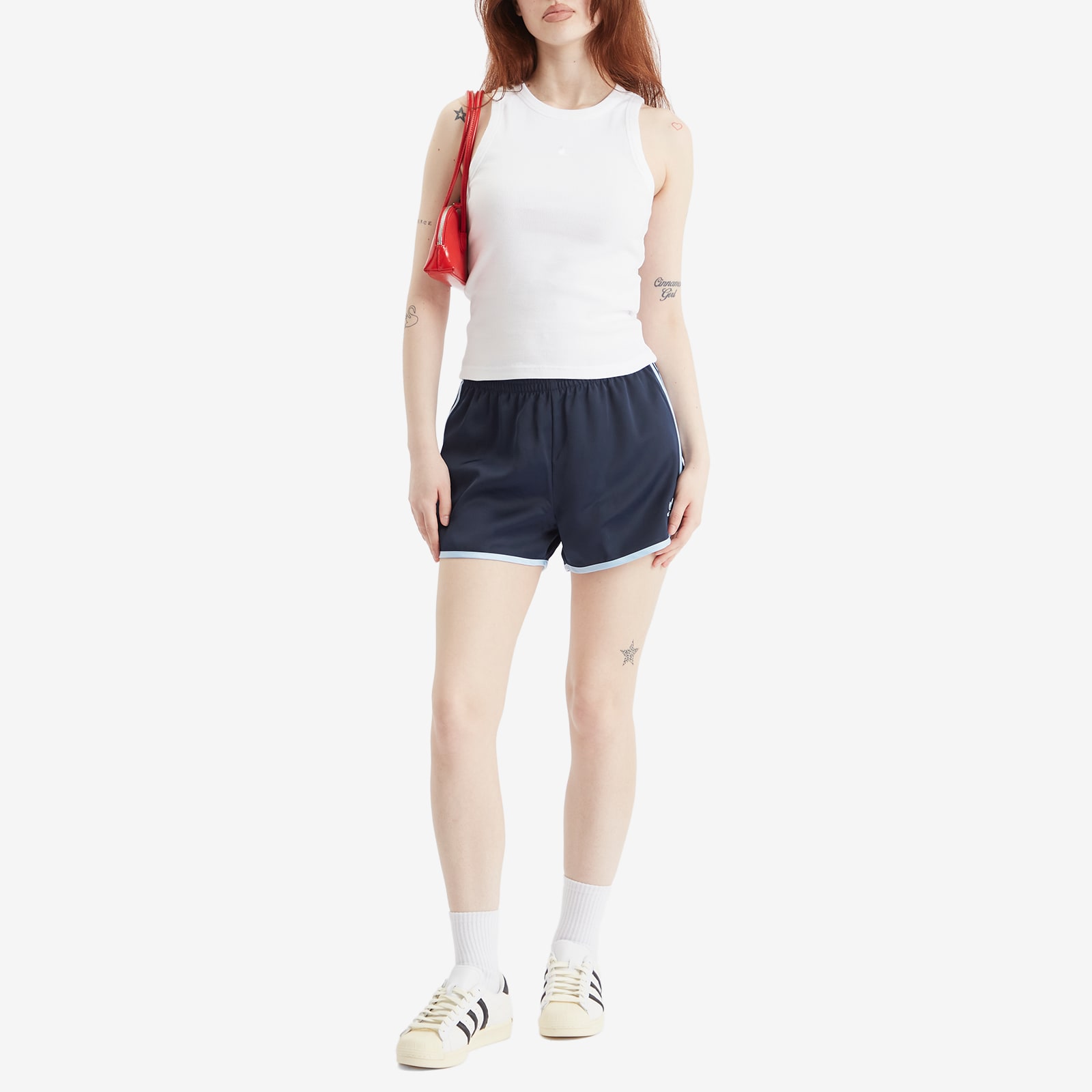 Adidas Women's 3 Stripe Sprinter Short in Night Indigo