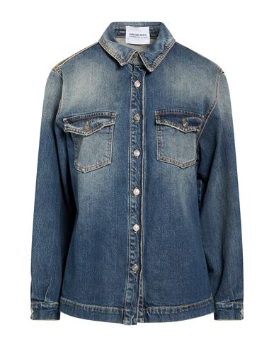 Woman Denim outerwear Blue Size XS Cotton