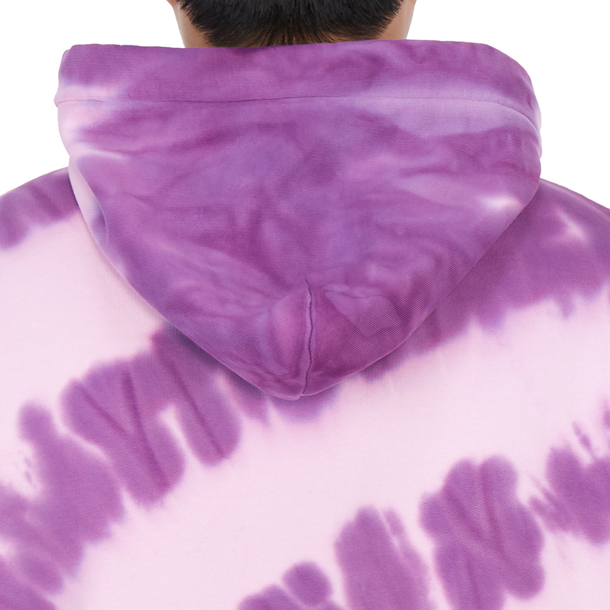 Logo-print tie-dye hoodie
