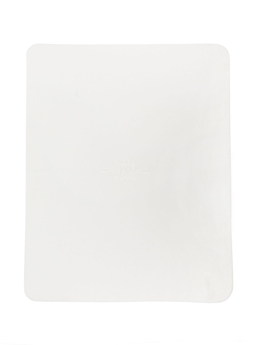 Logo-embroidered fleece blanket - White